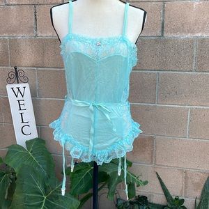 Vintage Nan Flower Woman lingerie Sz M Sexy Nighty